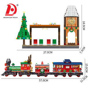 Kit de Construcción de Tren Eléctrico Navideño DIY, Tren de Riel RC de 2.4GHz con Escena de Estación Completa, Juguete Educativo de Construcción - Product Image 4