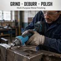 Meuleuse d'angle sans fil 21V à batterie, sans balais, de haute qualité, avec interrupteur coulissant, pour le meulage intensif et les projets de bricolage