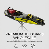 Planche de surf à propulsion double, à grande vitesse, à injection de carburant, de couleur jaune titane, très vendue, propulsée par un moteur à essence, 62 km/h, jetboard, embarcation nautique