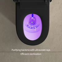 Offre Spéciale : Articles Sanitaires Automatiques – Toilettes Intelligentes en Céramique Noires avec Bidet Électrique Intégré