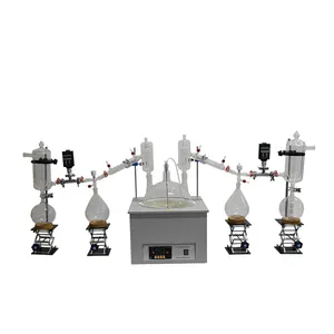 Lab essential crude oil water alcohol molecular vacuum short path distillation distilling extraction unit device apparatus