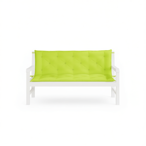 Ensemble de coussins pour banc de jardin d'extérieur, vert, rectangulaire, résistant à l'eau, amovible, lavable, rembourrage en fibre de polyester pour toutes les saisons - Product Image 1