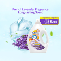 Détergent à lessive liquide parfumé à la lavande longue durée, efficace pour nettoyer les vêtements