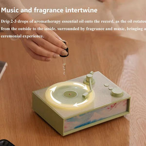 Wireless Bluetooth Speaker Aroma <b>Diffuser</b> Ambient Light Mini Speaker Retro Vinyl Record Player Home High-Quality <b>Sound</b> Gift - Product Image 6