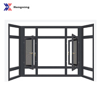 Ventanas abatibles de aluminio de doble acristalamiento con diseño profesional personalizable Estilo columpio moderno con pantalla