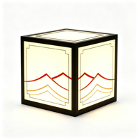 Boîte à lumière portable en acrylique personnalisée, cube LED éclairé sur quatre côtés, signalétique lumineuse pour les magasins, les mariages, les voitures avec publicité
