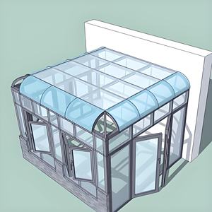 <span class=keywords><strong>Solarium</strong></span> en verre aluminium blanc pour la maison bureau hôtel villa entrepôt espaces extérieurs-pour l'hiver jardin construction véranda - Product Image 2