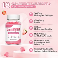 Gummies de collagène personnalisées, complément vitaminique, probiotiques, fibres prébiotiques pour hommes et femmes, flacon de 60 unités pour la santé capillaire - Meilleures ventes