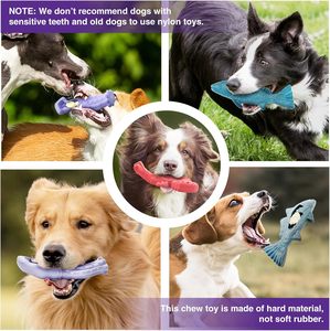 Lot de 3 jouets écologiques pour chiens Super Chewer Indestructibles pour les Chewers agressifs Tough Nylon Bacon Pet Interactive Movement Toys - Product Image 5