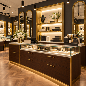Aménagement intérieur de bijouterie de luxe, présentoirs sur mesure, vitrines en verre, armoires murales, solution complète pour boutique - Product Image 3