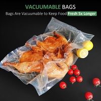 Emballage alimentaire sec Sacs sous vide Emballage alimentaire Sac à collation Joint transparent Scellé à chaud en plastique de qualité alimentaire congelé Personnalisé 3 côtés