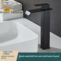 Robinet de lavabo de salle de bain en cascade haut de gamme Wayon pour meuble de salle de bain d'hôtel