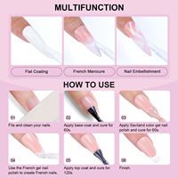 Nouvelles idées de produits : Bouteille de 15 ml de résine pour manucure, lampe LED, style français, vernis à ongles UV en gel pour salon et DIY