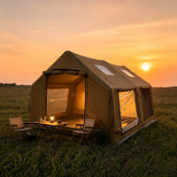 Tente de camping gonflable H.H CAMPER à double couche pour toutes les saisons, tissu Oxford 600D, imperméable à l'eau >3000 mm, ouverture automatique rapide, 6-10 personnes