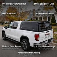 Cubierta Modular de Aluminio para Camioneta Todoterreno con Ventana Corredera Grande y Alerón Trasero para Sierra de 5.75/6.5 pies