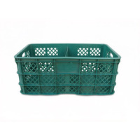 Caisse en plastique empilable et durable, bac de stockage logistique, conteneur en maille pour œufs, fruits, légumes, déménagement, anti-fuite