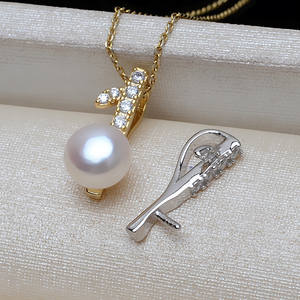 S925 Silver <b>Leaf</b> DIY <b>Jewelry</b> Set Divination Pendant Earrings and Ring with 6-8 Pearl Empty Holder for Parties-3152 - Product Image 4