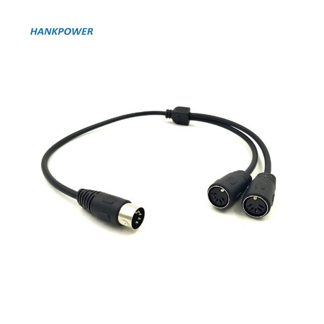 MIDI DIN 5Pin Y Splitter Adapter Cable MIDI 5 Pin 1 Male to 2 Female Extension Audio Cable for MIDI Keyboard