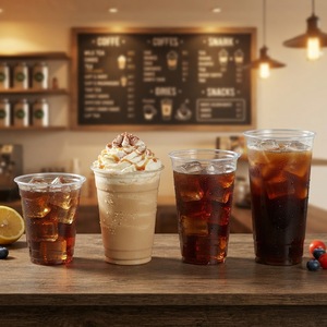 Gobelets en plastique personnalisés de 32 oz avec couvercles et pailles, en forme de U, pour boissons glacées - Product Image 3