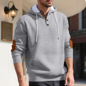 <span class=keywords><strong>Sudadera</strong></span> con <span class=keywords><strong>capucha</strong></span> transfronteriza para <span class=keywords><strong>hombre</strong></span> americano, abrigo de invierno con textura Jacquard gruesa, solapa Henley suelta, Digital <span class=keywords><strong>Amazon</strong></span> Foreign - Product Image 4