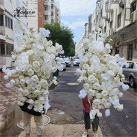 Fleur artificielle de haute qualité pour toile de fond de mariage, couleur et taille personnalisées, décoration de mariage, grande fleur artificielle