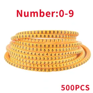 Spiral sarma yüksük EC-0 kablo işaretleyici için EC-1 EC-2 EC-3 kablo kılıfı kablo İşaretleyiciler sarı PE EC-J - Product Image 5