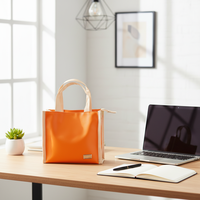 Sac à main portable imperméable à fermeture éclair en PVC personnalisable pour femme, idéal pour la vie quotidienne, les voyages et les courses
