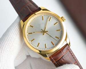 Montre mécanique de luxe de marque haut de gamme, acier inoxydable, style vintage simple et élégant, résistante à l'eau, cadran à aiguilles, édition limitée - Product Image 1