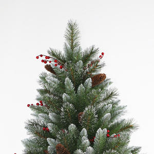 大型户外人造圣诞树高品质7英尺8英尺9英尺10英尺12英尺带智能发光二极管灯白色聚乙烯树枝圣诞树 - Product Image 6