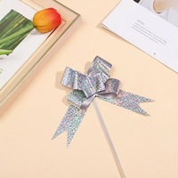 30mm plusieurs couleurs Laser ruban tirer fleur cadeaux noeud papillon pour cadeaux emballage cadeau décoration fête fournitures