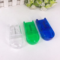 OUHONG Boîte de Rangement Portable Personnalisée pour Pilules, Coupe-Pilules en Plastique, Étui de Rangement pour Médicaments