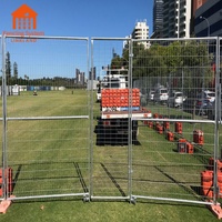 Tragbarer, abnehmbarer 6 Fuß x 12 Fuß Temporärer Pulverbeschichteter Metallzaun nach Australischem Standard für Baustellenabsperrung