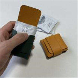 Easy Take Mini Kondom Aufbewahrung tasche Tragbare Reise Kondom Privatsphäre Holster kleine Ledertasche - Product Image 3