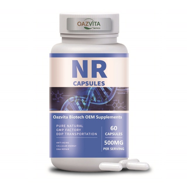 OAZVITA NR Capsules Nicotinamide Riboside Cellular Support Energy Metabolism Dietary Supplement Adult Organic Vegan OEM ODM Bulk