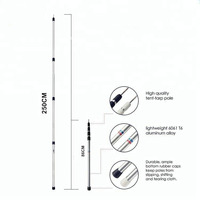 Poteaux de tente pliables et réglables en aluminium pour camping, support métallique pour bâche de plage et tente extérieure