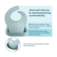 CHINFAI Bavoirs en silicone avec impression de logo personnalisé pour bébés Fermeture à bouton souple et facilement réglable Modèles d'impression étanches sans BPA