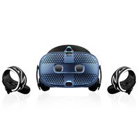 Casque HTC Vive Lunettes 3D VR Réalité Virtuelle pour Jeux HTC Vive COSMOS avec 6 Caméras de Suivi avec Deux Manettes