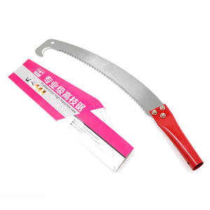 Sierra profesional para ramas altas de 16 pulgadas con hoja curva y mango rojo para poda de árboles frutales y uso en jardinería - Product Image 2