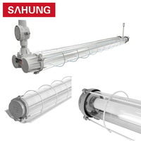Lampe de garage en verre LED étanche et anti-explosion IP65, température de couleur réglable, résistante au feu, tube lumineux T8 1*18W
