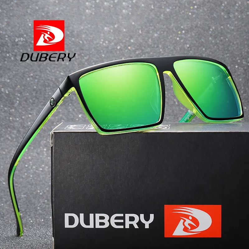 2023 DUBERY Square Men's Polarized Sunglasses Classic Driving Mirror Oversized Sun Glasses for Men Retro UV D369 Unisex PC TAC