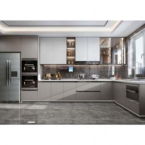 Nouveau design de meuble de cuisine moderne personnalisé armoire de cuisine en bois massif haut de gamme - Product Image 3