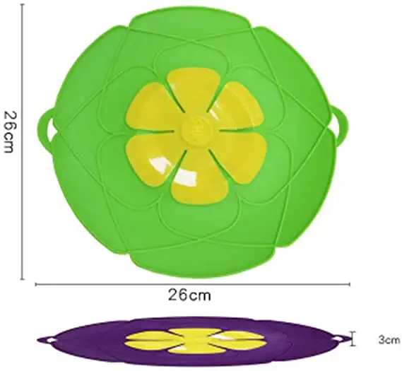 5040006多機能ユニバーサル電子レンジフードカバーシリコンポット蓋ボイルオーバーセーフガードスピルストッパーボウルカップ用蓋