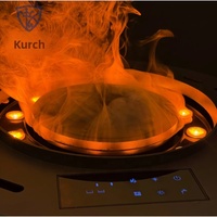 Cheminée électrique intelligente encastrable à flamme simulée, télécommandée, écoénergétique, avec protection contre la surchauffe, pour usage domestique
