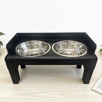 Comedero Elevado para Mascotas de Acero Inoxidable, Altura Ajustable, Diseño Plegable, Alimentador Lento, Soporte para el Cuello, Antideslizante para una Alimentación Saludable