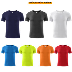 कस्टम प्रिंटिंग लोगो त्वरित शुष्क सांस लेने योग्य पुरुषों के जिम मैराथन टी-शर्ट 100% पॉलिएस्टर यूनिसेक्स फिटनेस प्रशिक्षण टी शर्ट - Product Image 2