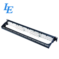 Panel de Conexiones Ethernet UTP de 24 Puertos CAT6 1U, Sin Herramientas, Accesorio de Red
