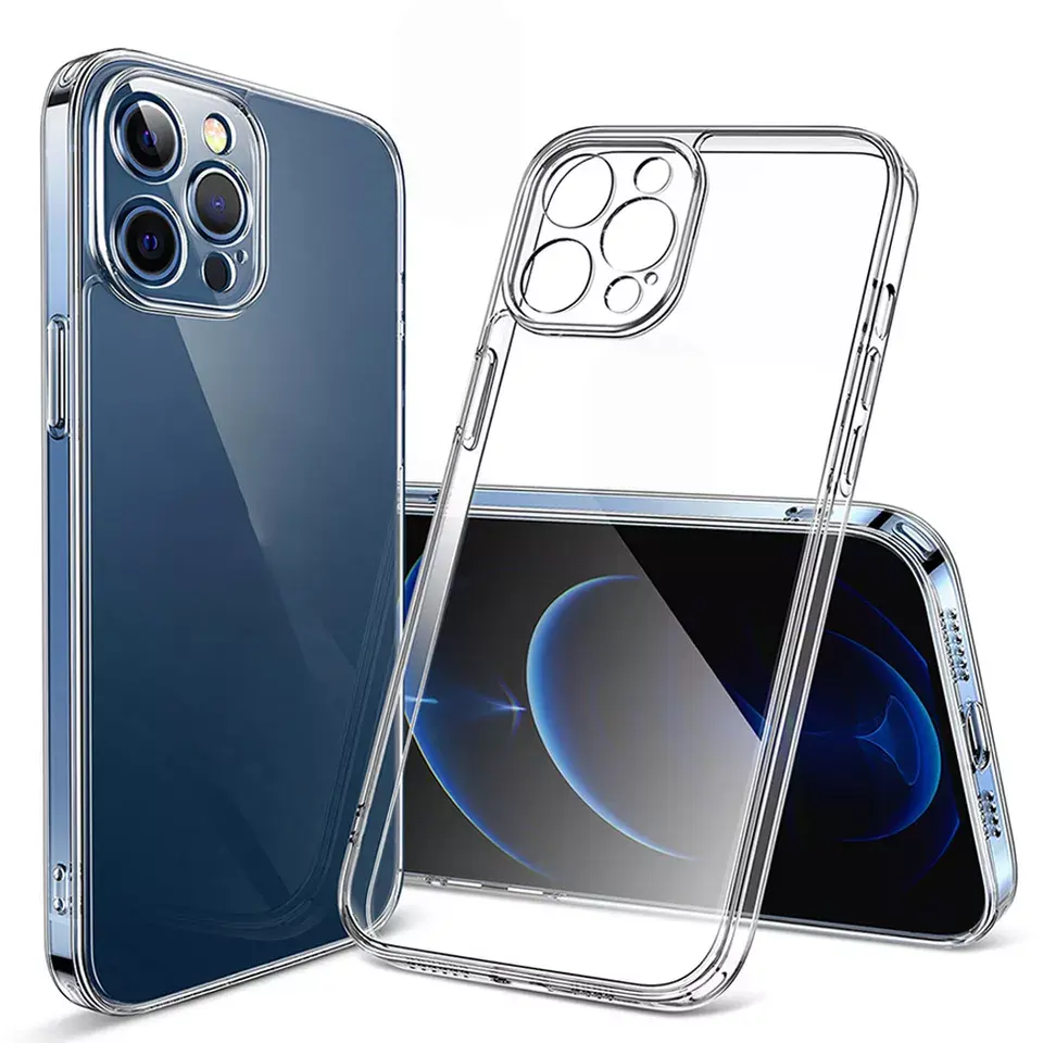 Capa de TPU Gel Macio para Celular iPhone 11 12 13 14 Pro Max GRS Transparente transparente