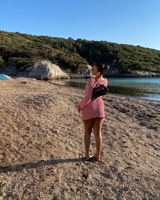 Nouvelle Robe Courte Tricotée Rayée Vintage Y2K pour Femme 2026 – Pull Slim à Manches Longues Élégant pour Vacances et Plage