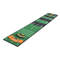 Tapis d'entraînement de golf pour putting, intérieur/extérieur, long, avec marqueurs d'alignement, équipement portable