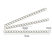 Chaîne cubaine fine non soudée en bobine, chaîne gourmette torsadée sans côtés plats pour collier, bracelet, accessoires de bricolage